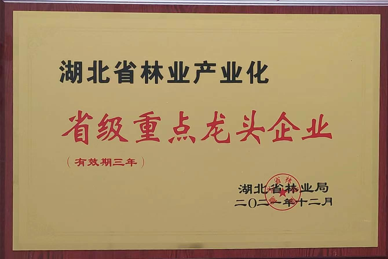 湖北省林業(yè)產業(yè)化省級重點龍頭企業(yè)